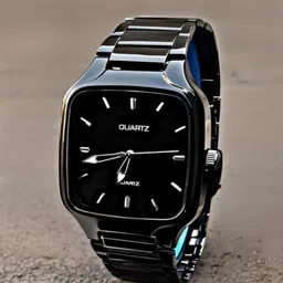 rs trader co LUXURY FASHION PREMIUME BLACK DIAL STAINLESS STEEL BLACK CHAIN Analog Watch- For Men & Women SRA1193-picture-14