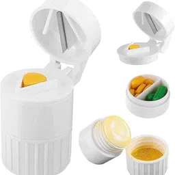 hsbtreads 3 in 1 Tablet Cutter white Crusher with Storage Compartment Manual Pill Crushers & Splitters Manual Pill Cutter/Crusher-picture-11