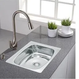pranchi STAINLESS STEEL 22X18X9 (O.6OMM) PREMIUM SINGLE BOWL KITCHEN SINK WITH COUPLING & PIPE Vessel Sink-picture-10