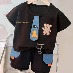 LULU & SKY Unisex Kids Printed T-shirt with Shorts-picture-28