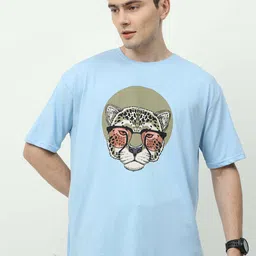 albatross Unisex Animal Printed Round Neck Cotton Oversized T-shirt-image-10