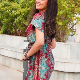 Boholyfe Bohemian Print A-Line Dress image 4