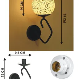 Somil Green Glass Elegant & Stylish Decor Modern Interiors Wall Lamps image 5