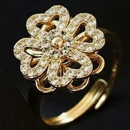 DressBerry Gold-Plated Cubic Zirconia Finger Ring-image-50