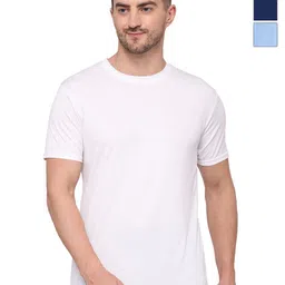 TQH Pack Of 3 Round Neck Dry Fit Slim Fit T-shirts-image-75