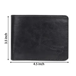 JND Men Zip Detail PU Two Fold Wallet image 4