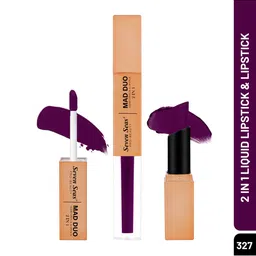 Seven Seas Mad Duo 2 in 1 Matte & Liquid Lipstick - 7 g - Plum - 327 image 2