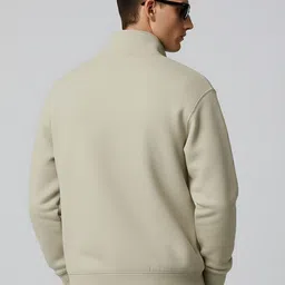 Maniac Men High Neck Half Zipper Pullover Sweatshirt image 3