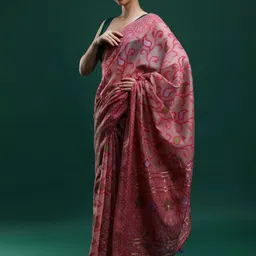 Mitera Ethnic Motifs Woven Design Zari Chanderi Saree image 4