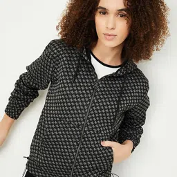 max Women Checked Polyester Tailored Jacket image 1
