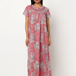Juliet Printed Round Neck Maxi Nightdress-picture-24
