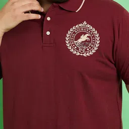 bigbanana Plus Size Sports Printed Cotton Polo Collar Bio Finish T-shirt image 2