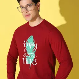 WOOSTRO Men Typography Printed Slim Fit T-shirt image 3