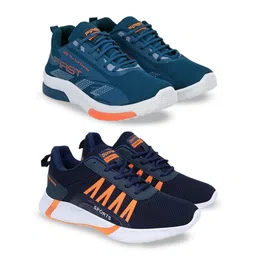 BIRDE Men Pack Of 2 Colourblocked Lace-Ups Sneakers-image-90