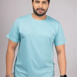 Sizeupp Men Plus Size Crew Neck Regular Fit Solid Core Tee-picture-32
