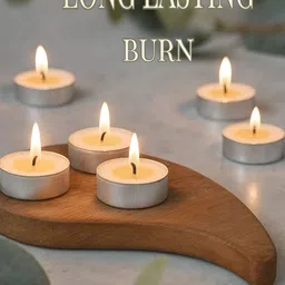 Ascension White 50 Pieces Wax Diwali Decor Tea Light Candles image 4