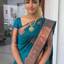 Zankhi Hosiery Woven Design Zari Art Silk Banarasi Saree image 3