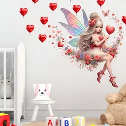 Decor Villa Multicolor Fairy with lots of Hearts Wall Sticker-image-28