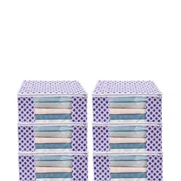 AMAK INC Blue Fabric Multi-Utility Wardrobe Organisers-picture-42