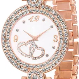 Miss Perfect Women Embellished Dial & Bracelet Style Straps Watch FA96 image 2