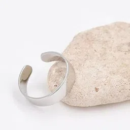 Stylewell Open-Cuff Silver Plain Thin Funky Thumb Toe Knuckle Adjustable Finger Band Ring-picture-33