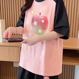 JC Mode Printed Round Neck T-Shirt & Shorts Co-Ords image 3