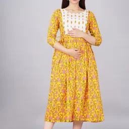 MURLI KURTI Floral Printed Anarkali Maternity Dress-image-23