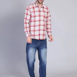 RARE CAMEL Men Checked Spread Collar Casual Shirt image 5