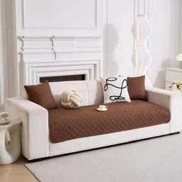 HOMETHREADS Brown & Brown Sofa Cover-picture-33