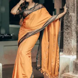 KSALIYA Yellow Silk Blend Sarees image 2