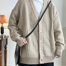 KPOP Men Striped Cardigan-picture-29