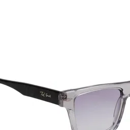 Ted Smith Unisex Grey Graded Square Premium Acetate Sunglasses With Polarised Lens image 5