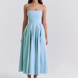 JC Mode Women Strapless Bandeau Midi Dress-image-33