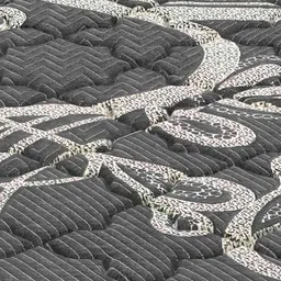 SLEEP SPA White & Charcoal Quilted Cotton Orthopedic King Size Mattress image 4