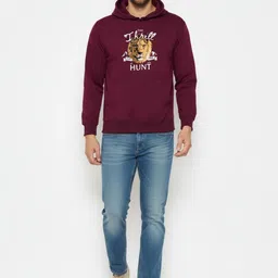 Moda Rapido Men Printed Hooded Sweatshirt image 5