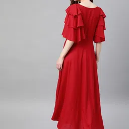 IKRASS Embroidered Flared Sleeve Empire Maxi Dress image 2