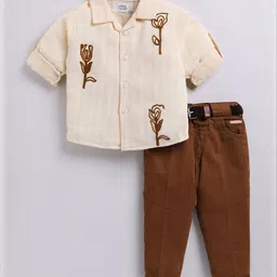 LITTLE COLLARS Boys Pure Cotton Shirt With Trousers-picture-50