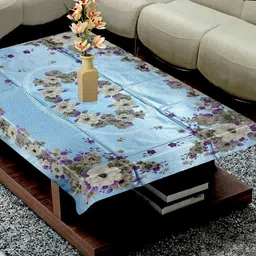 KANUSHI INDUSTRIES Blue Floral Waterproof 4-Seater Table Cover-picture-15
