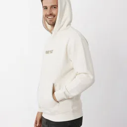 Mast & Harbour Typography Puff Printed Hooded Sweatshirt with Contrast Stitch image 3