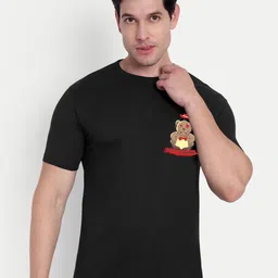 BENNY BROOKS Bear Graphic Printed Round Neck Cotton Casual T-shirt-picture-13