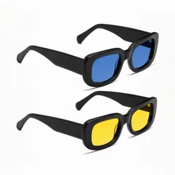 Arzonai Unisex Pack of 2 Rectangle with UV Protected Lens Sunglasses COMBO-2806-image-45