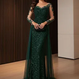 bebe Women Embellished Sweetheart Neck Sheath Maxi Dress-image-2