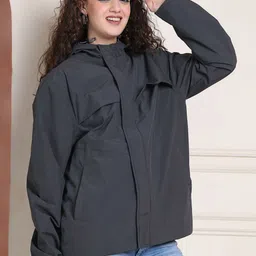 HOUSE OF VEDAS Waterproof Hooded Rain Jacket image 5