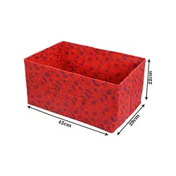 Kuber Industries Red Non Woven Fabric Saree Organizer image 2