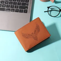 SAMTROH Men Animal Printed Zip Detail Two Fold Wallet image 3