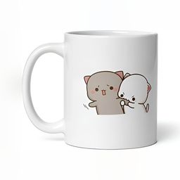 Mr UVD White & Grey Cartoon Characters Printed Ceramic Mug-350 ml-picture-25