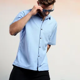 Kotty Men Sheer Casual Shirt-image-70