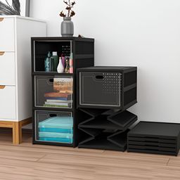 RUBOXA Black Set of 1 Regular Drawer Organiser Organisers-picture-22