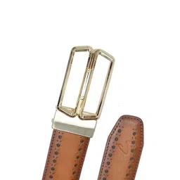 El'Curio Men Textured Leather Belt image 2