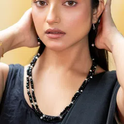 Look and Adorn Crystal Beaded Studded Jewellery Set-picture-23